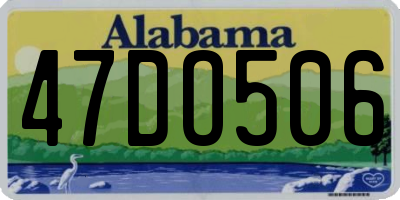 AL license plate 47DO506