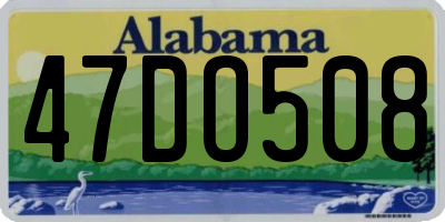 AL license plate 47DO508
