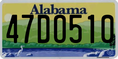 AL license plate 47DO510