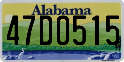 AL license plate 47DO515