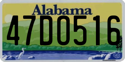 AL license plate 47DO516