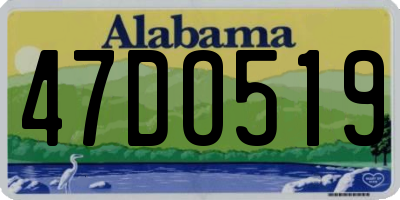 AL license plate 47DO519