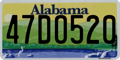 AL license plate 47DO520