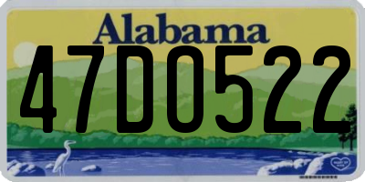 AL license plate 47DO522