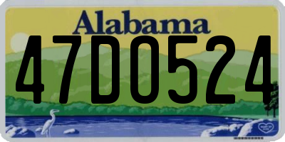AL license plate 47DO524