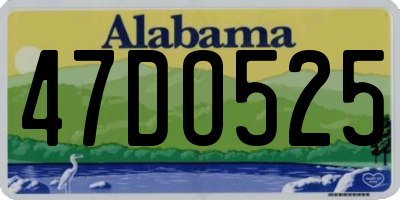 AL license plate 47DO525