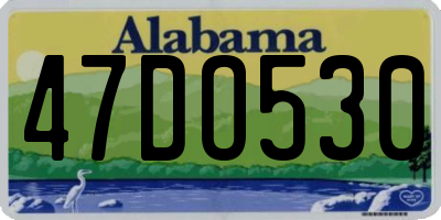 AL license plate 47DO530