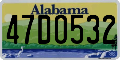 AL license plate 47DO532