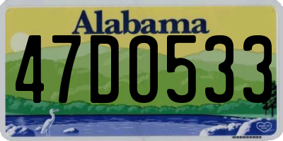 AL license plate 47DO533