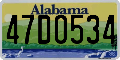 AL license plate 47DO534