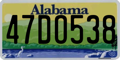 AL license plate 47DO538
