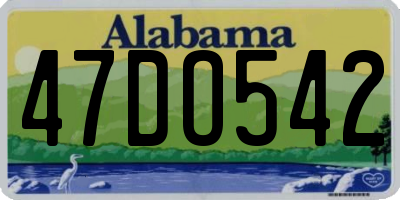 AL license plate 47DO542