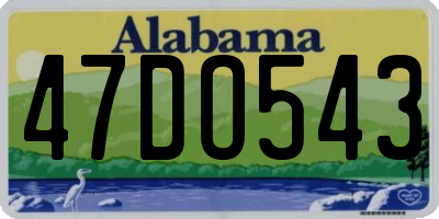 AL license plate 47DO543