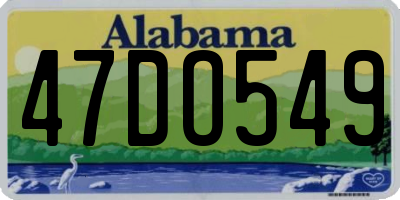 AL license plate 47DO549