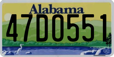 AL license plate 47DO551