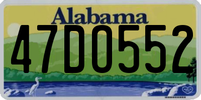AL license plate 47DO552
