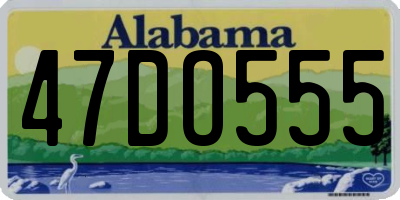 AL license plate 47DO555