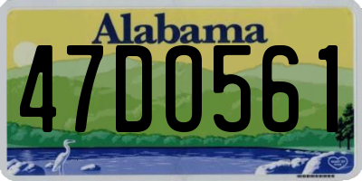 AL license plate 47DO561