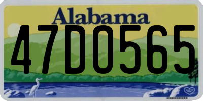 AL license plate 47DO565