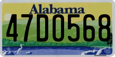 AL license plate 47DO568