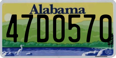 AL license plate 47DO570