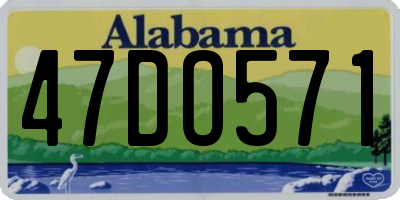 AL license plate 47DO571