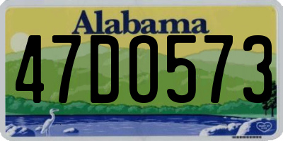 AL license plate 47DO573