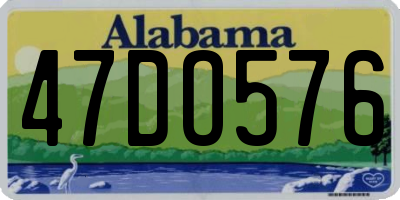 AL license plate 47DO576