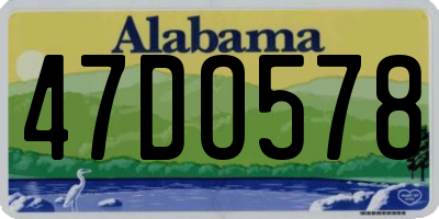 AL license plate 47DO578