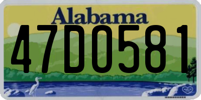 AL license plate 47DO581