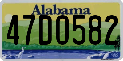 AL license plate 47DO582
