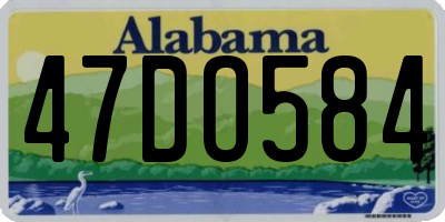 AL license plate 47DO584