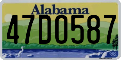 AL license plate 47DO587