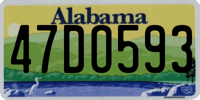 AL license plate 47DO593