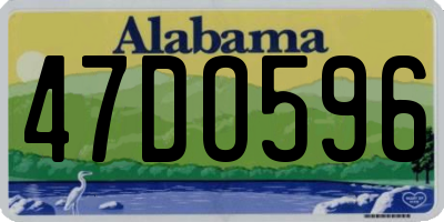 AL license plate 47DO596