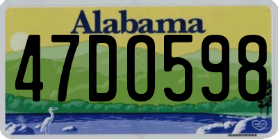 AL license plate 47DO598