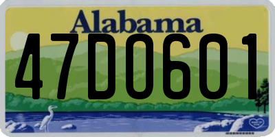 AL license plate 47DO601