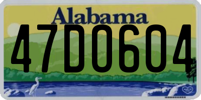 AL license plate 47DO604