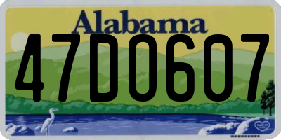 AL license plate 47DO607