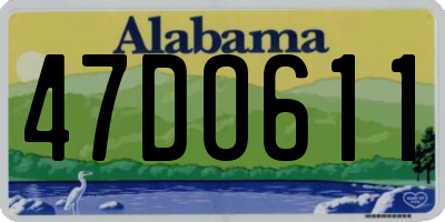 AL license plate 47DO611