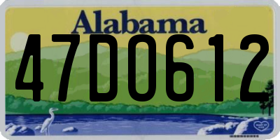 AL license plate 47DO612