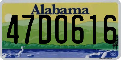 AL license plate 47DO616