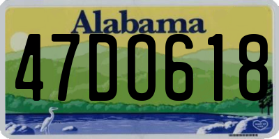 AL license plate 47DO618