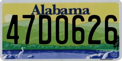 AL license plate 47DO626