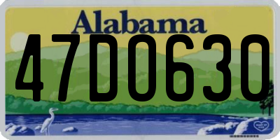 AL license plate 47DO630