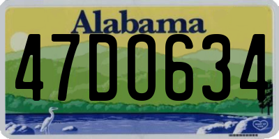 AL license plate 47DO634