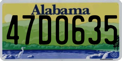 AL license plate 47DO635