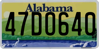 AL license plate 47DO640