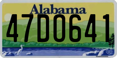 AL license plate 47DO641
