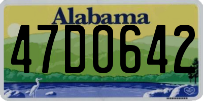 AL license plate 47DO642
